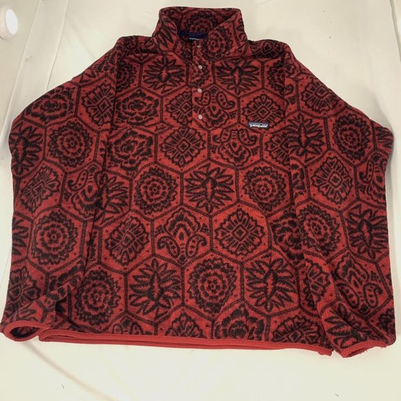 Patagonia Other - Vintage Crazy 1990’s Patagonia Synchilla Fleece Jacket XL Men’s Nepali Floral
